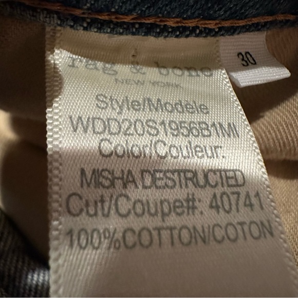 Rag & Bone Dre Shorts Women’s Distressed Low Rise Denim Cutoffs Blue Size 30 - Picture 8 of 11